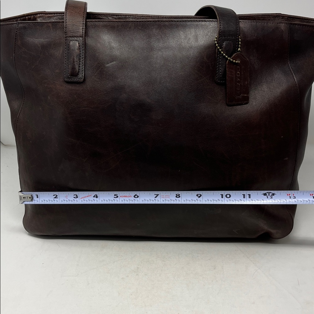VINTAGE COACH 1997 LEGACY ZIPPER TOP TOTE CALFSKIN LEATHER MADE IN ITALY - Picture 12 of 17